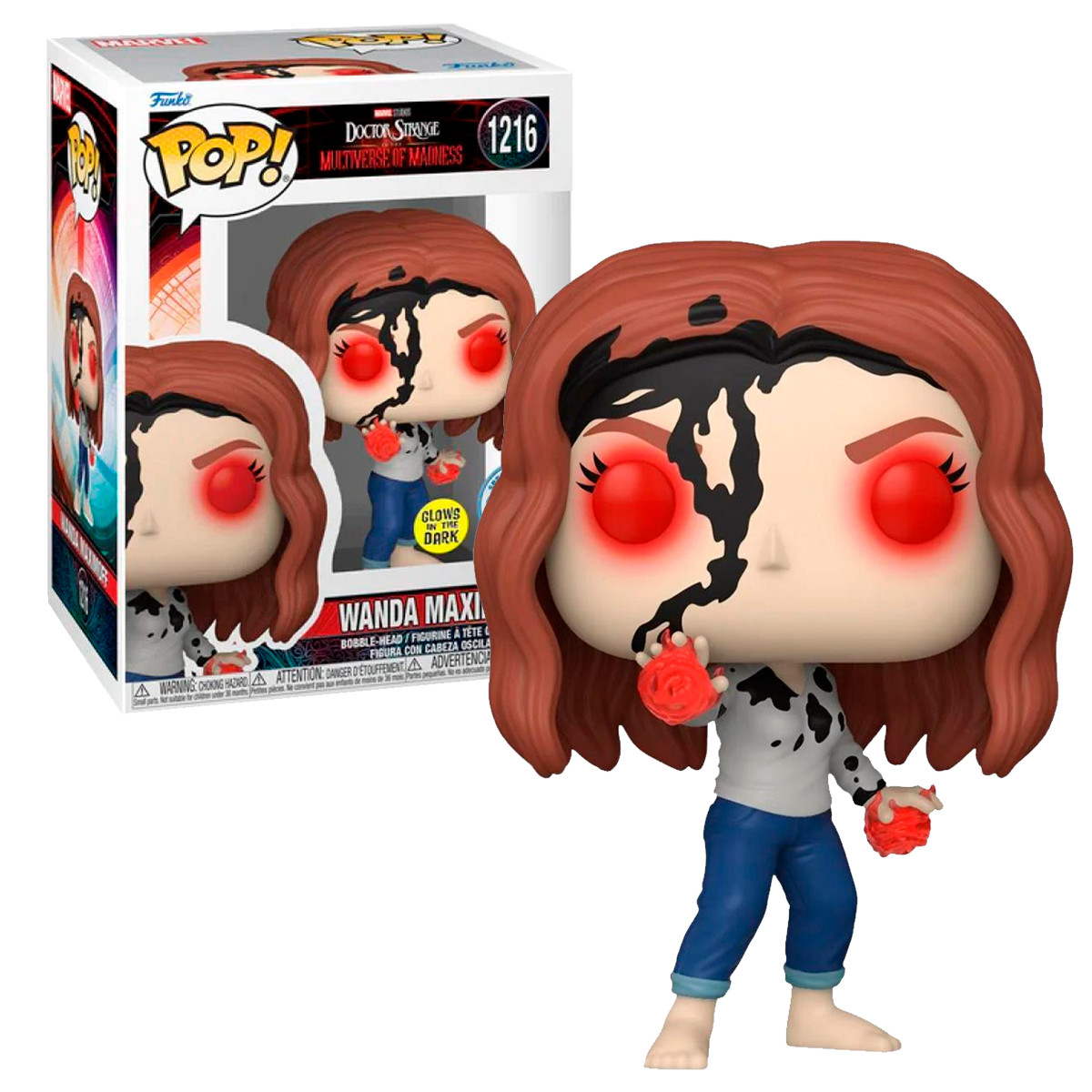 Funko Pop Wanda Maximoff #1216 Glow Exclusivo Multiverse Of Madness Marvel