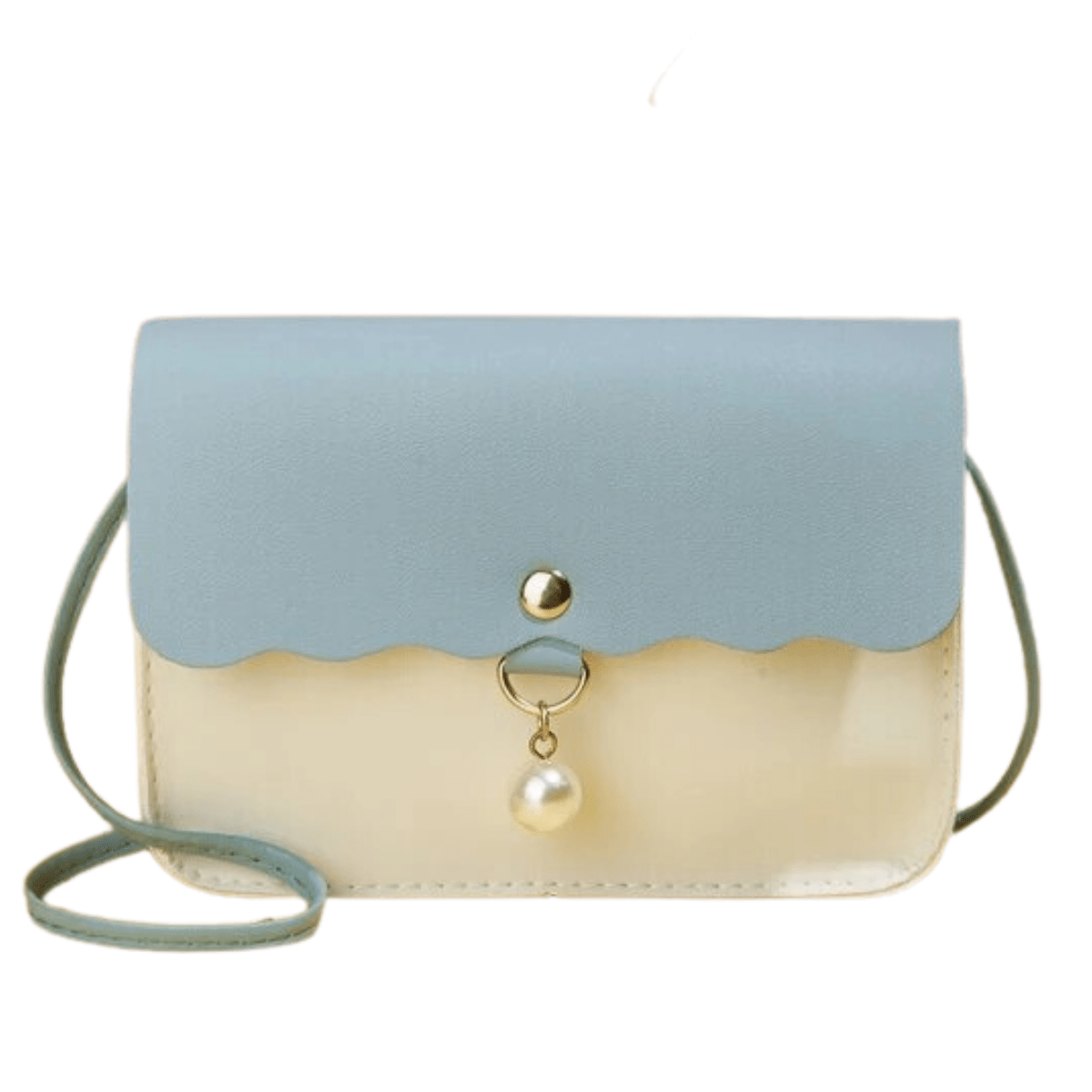 Bolsita Azul con Blanco Para Dama Niña Moda Mujer