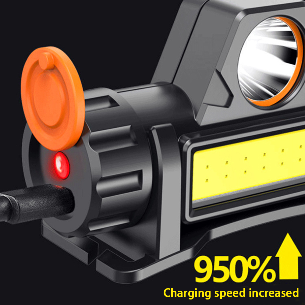 Linterna Frontal De cabeza Led De Usb Recargable Lámpara Para Acampar