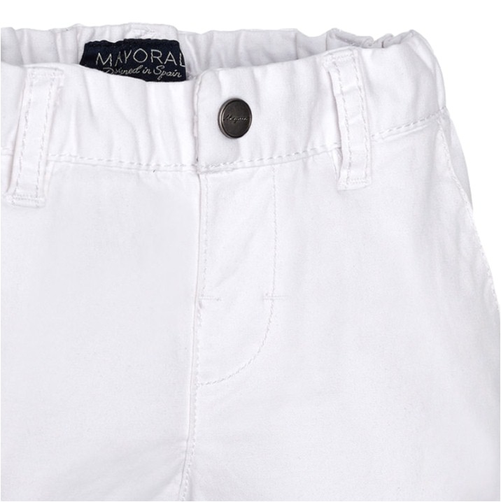 Short Tipo Chino Marca Mayoral Color Blanco Bebé Niño