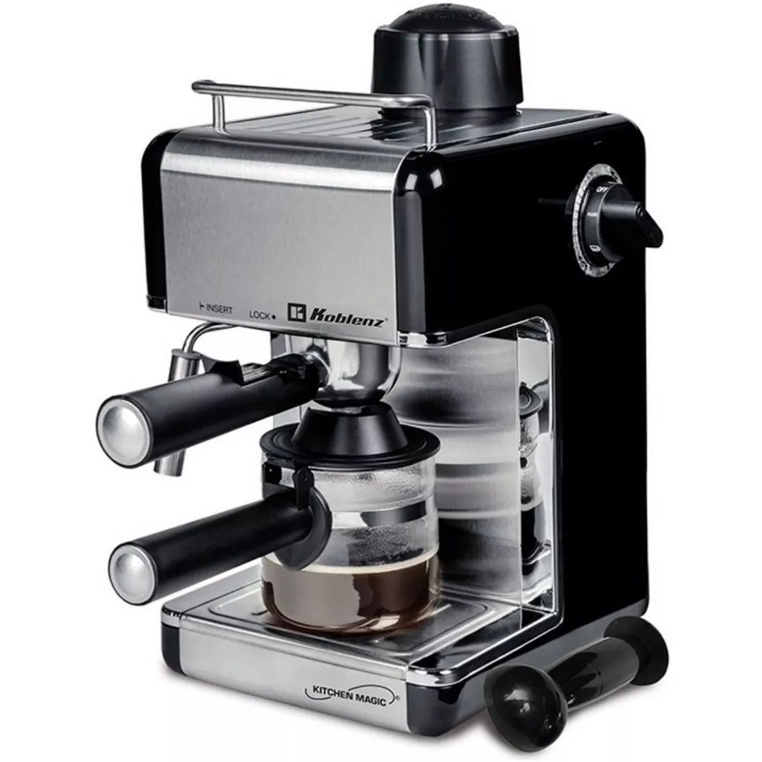 Cafetera Koblenz CKM-650 EIN automática negra y acero inoxidable expreso 120V