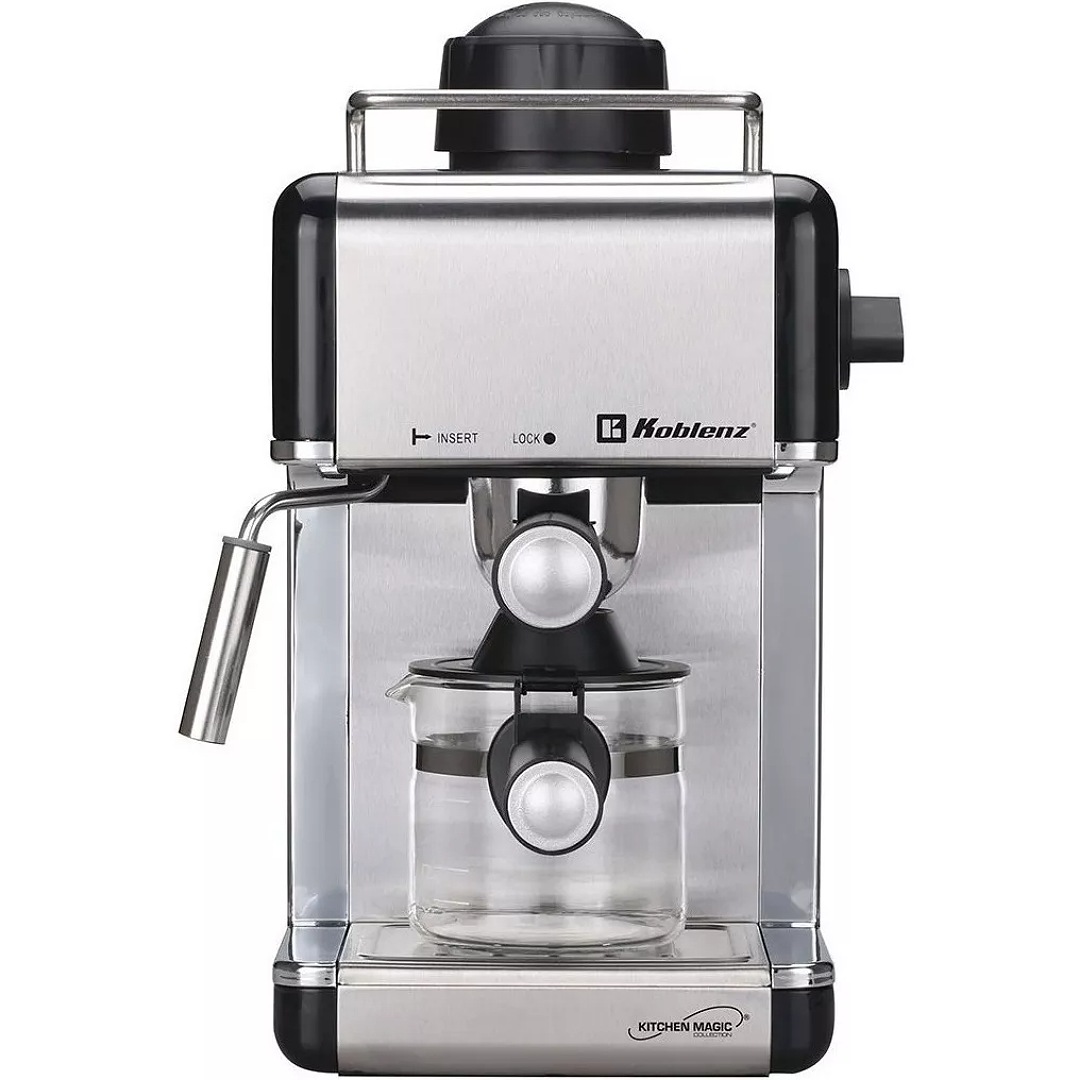 Cafetera Koblenz CKM-650 EIN automática negra y acero inoxidable expreso 120V