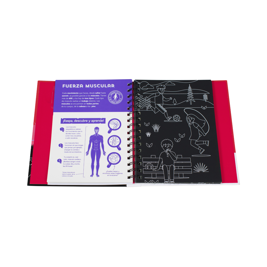 Libro infantil raspa y descubre: Cuerpo humano 