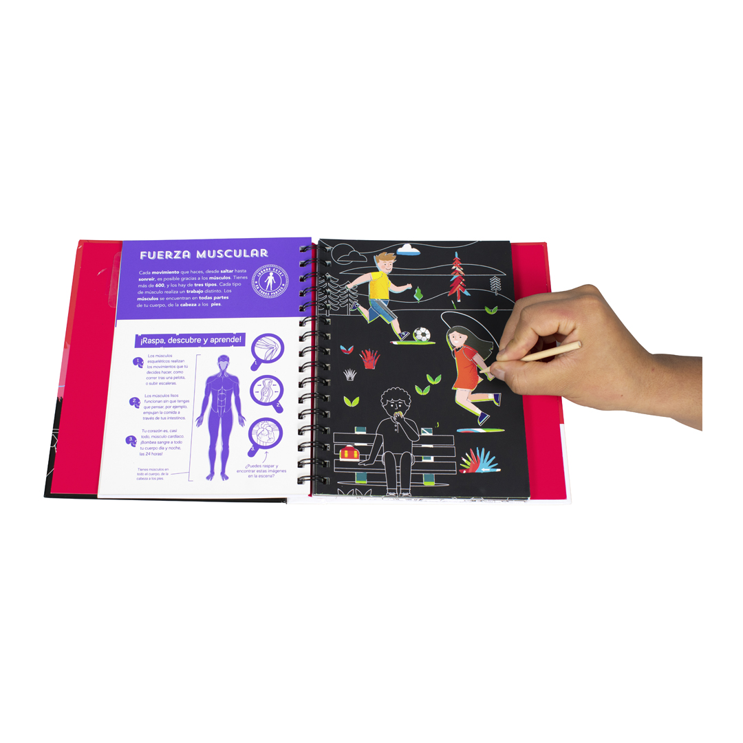 Libro infantil raspa y descubre: Cuerpo humano 