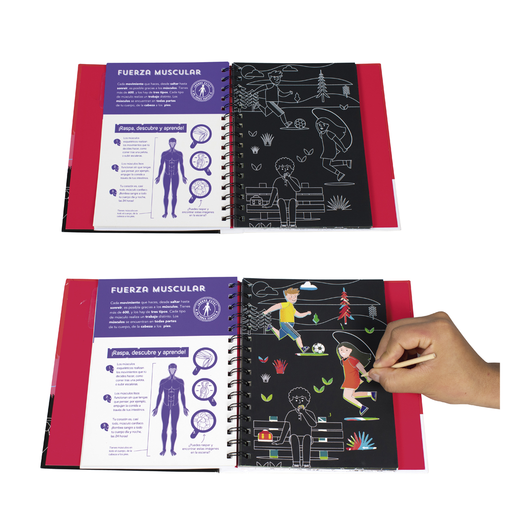 Libro infantil raspa y descubre: Cuerpo humano 