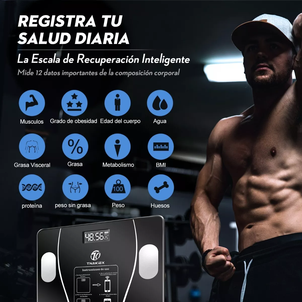 Báscula Electrónica Bluetooth Inteligente De Baño