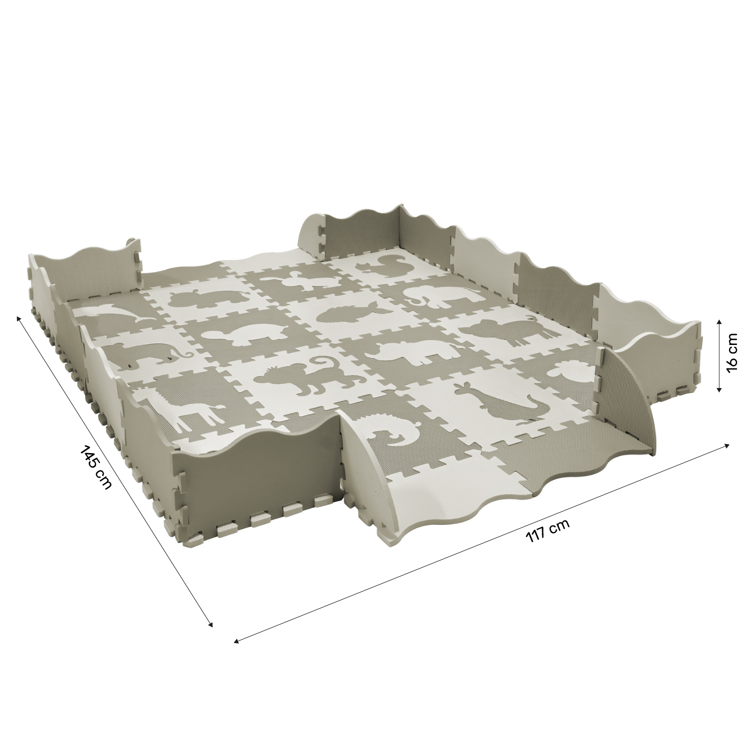 Tatami Tapete Infantil Con Paredes Goma Eva 117 X 145 Cm