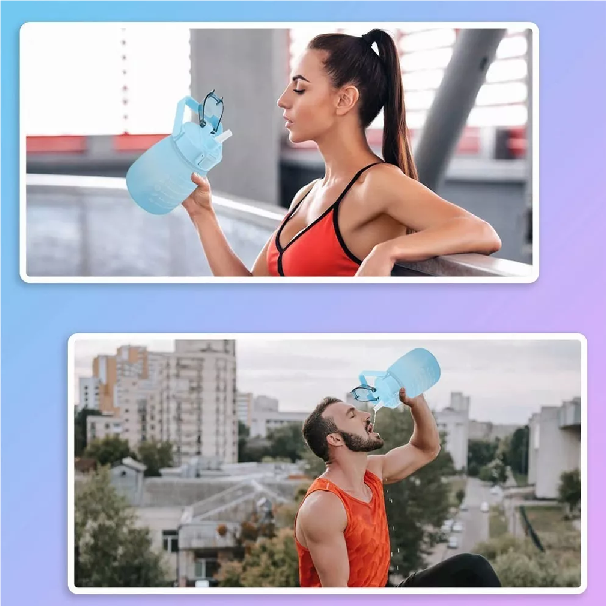Botella De Agua 1.3l Taza De Agua Deportiva De Gran Capacida