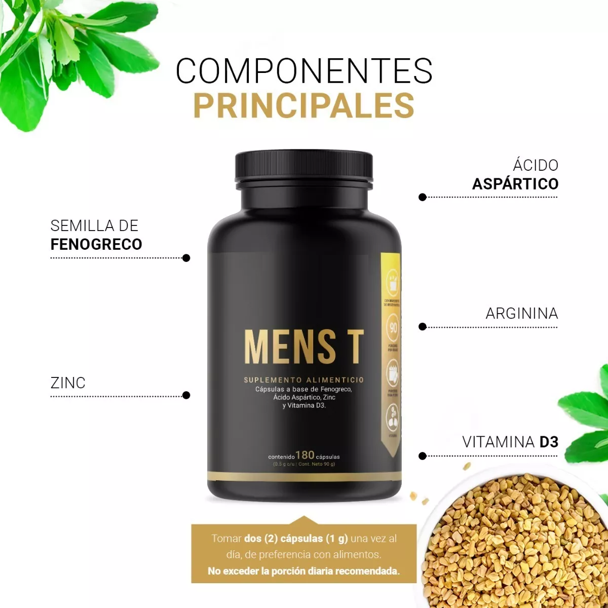 Testosterona Hombre 180 Cápsulas