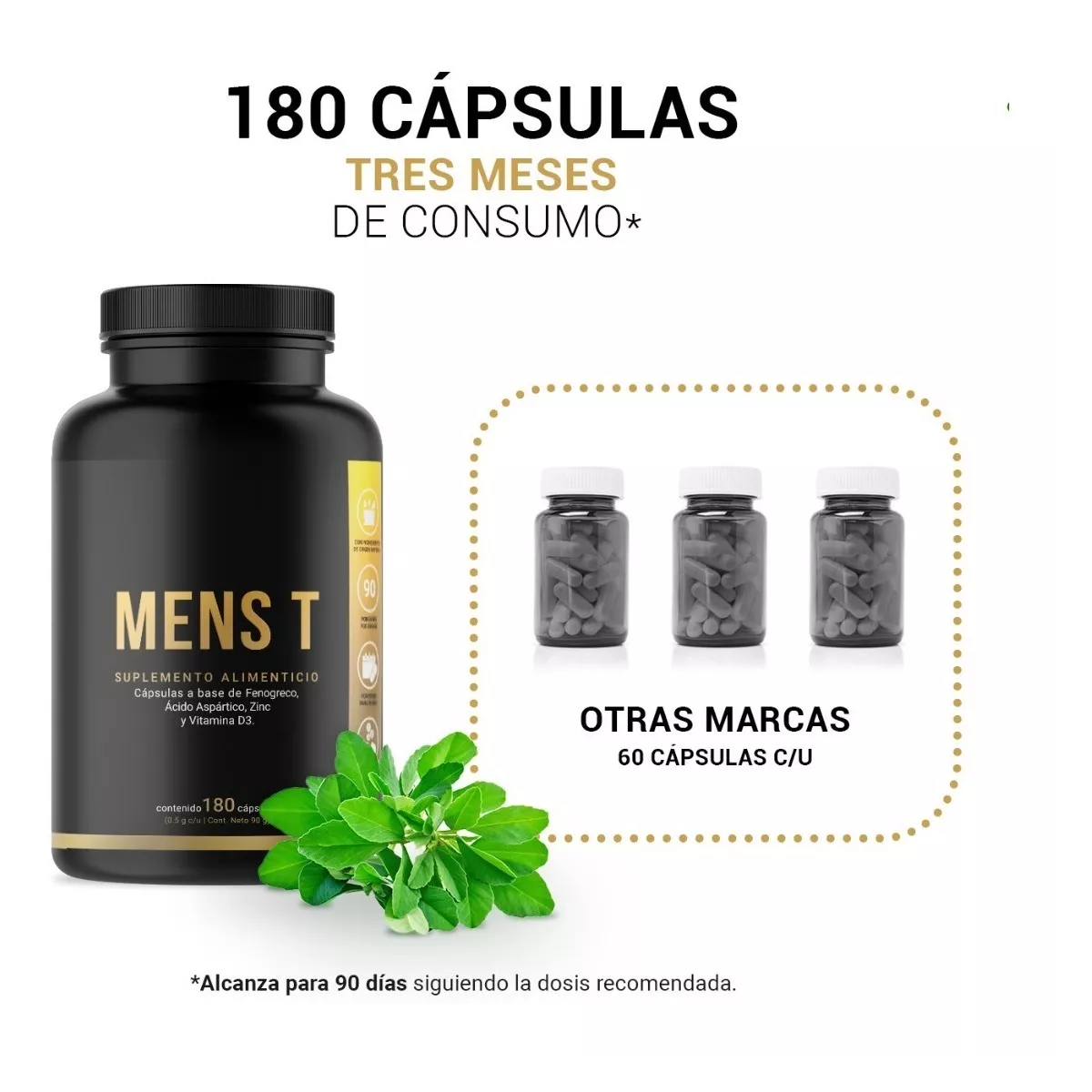 Testosterona Hombre 180 Cápsulas