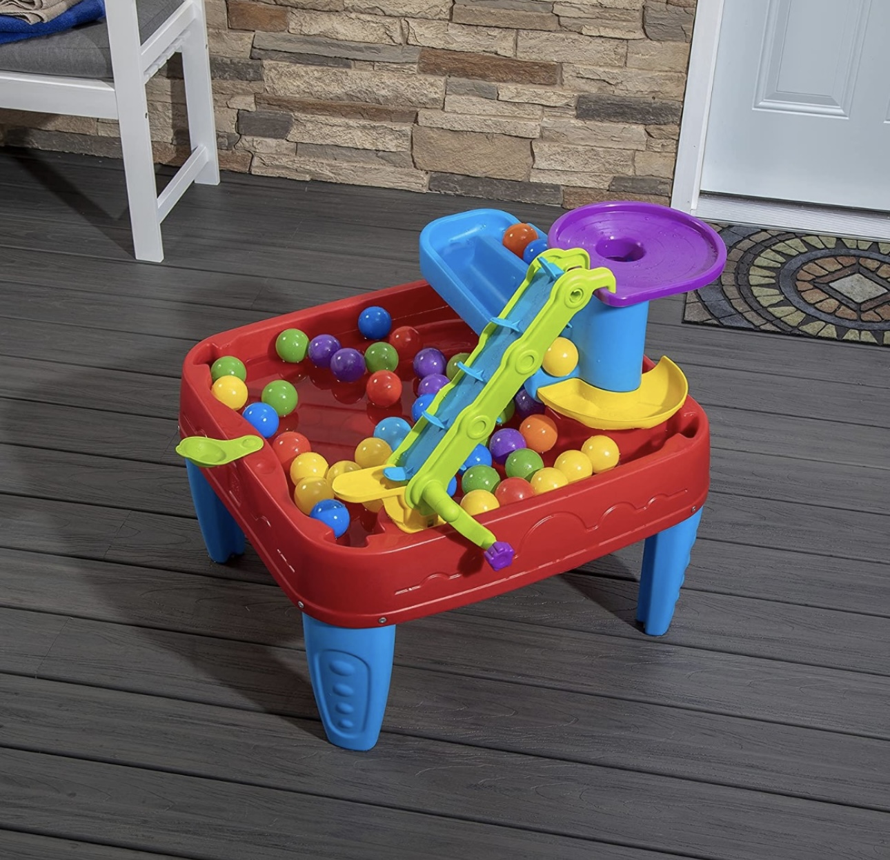 Mesa De Actividades Acuática Con Pelotas Para Niños