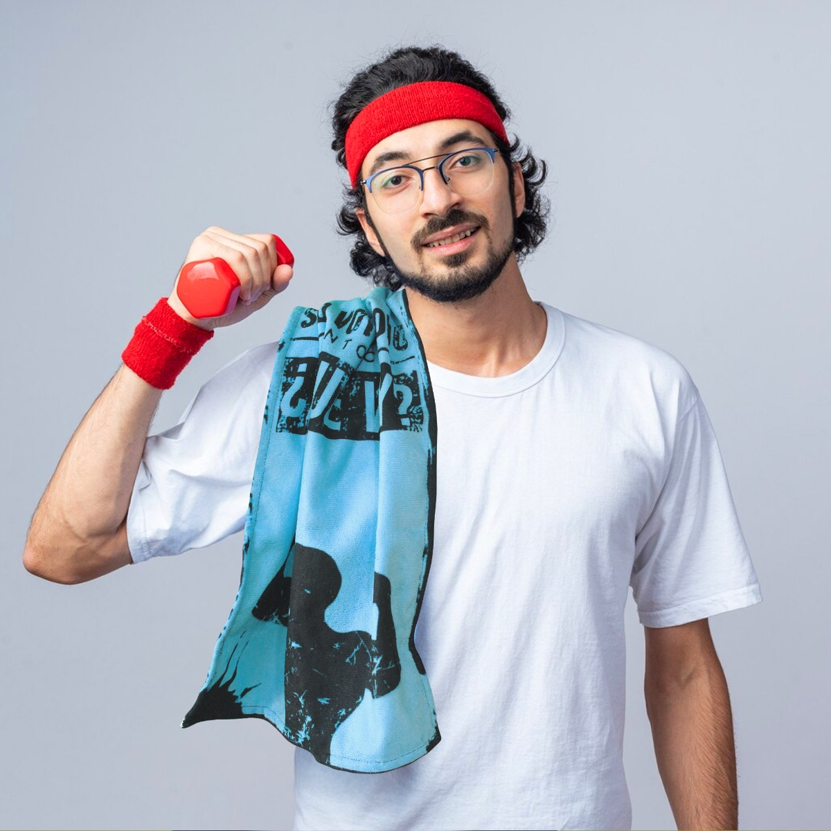 Toalla Deportiva Gym Microfibra Diseño Atleta Gimnasio Piscina