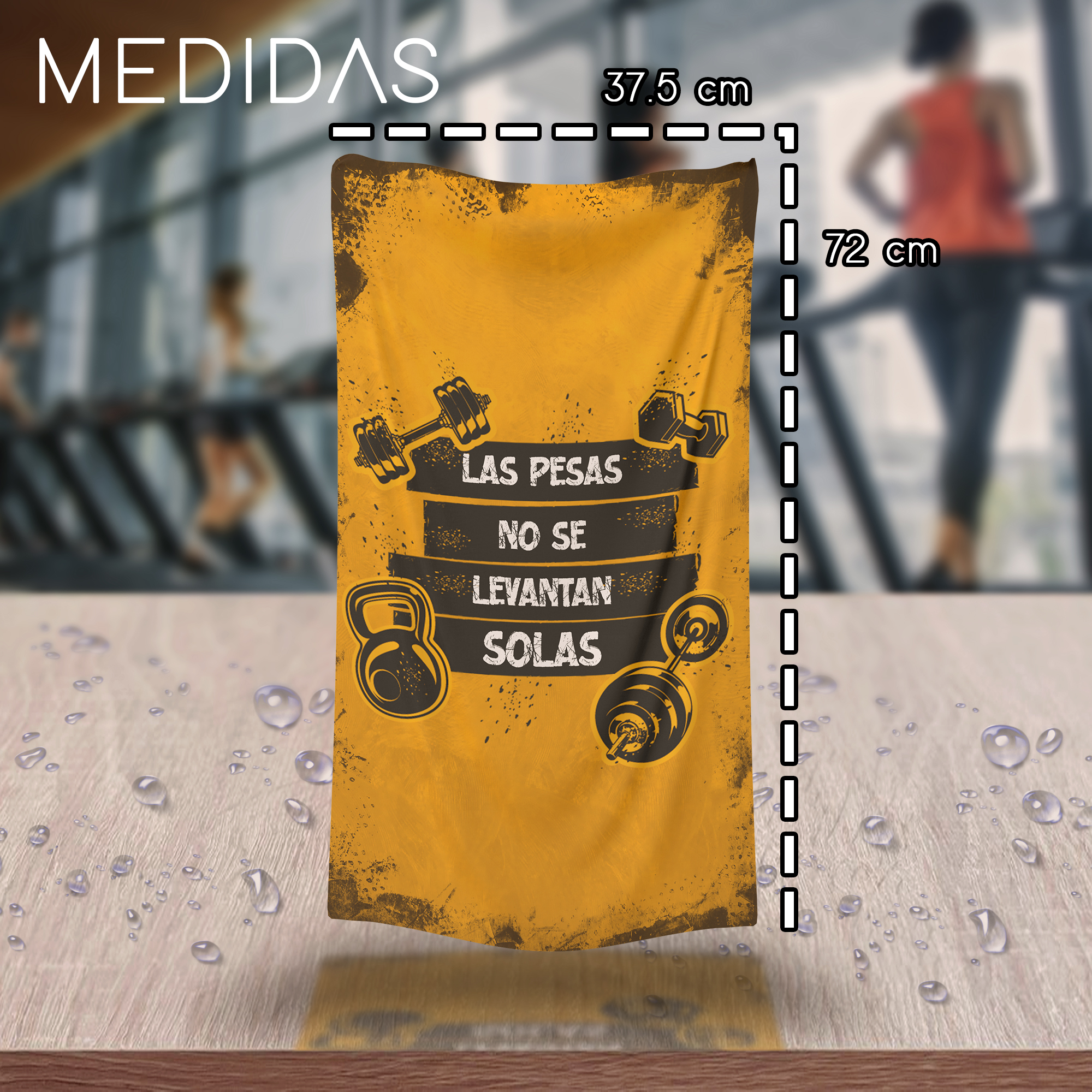 Toalla Deportiva Gym Microfibra Diseño Atleta Gimnasio Piscina