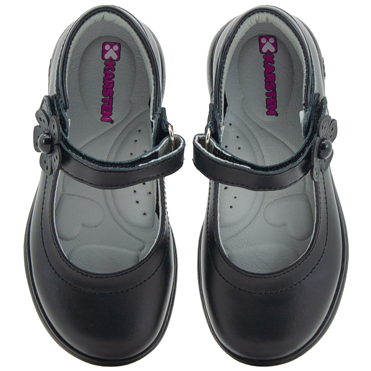 Zapato Escolar Para Niña Piel Soporte Arco Antiderrapante