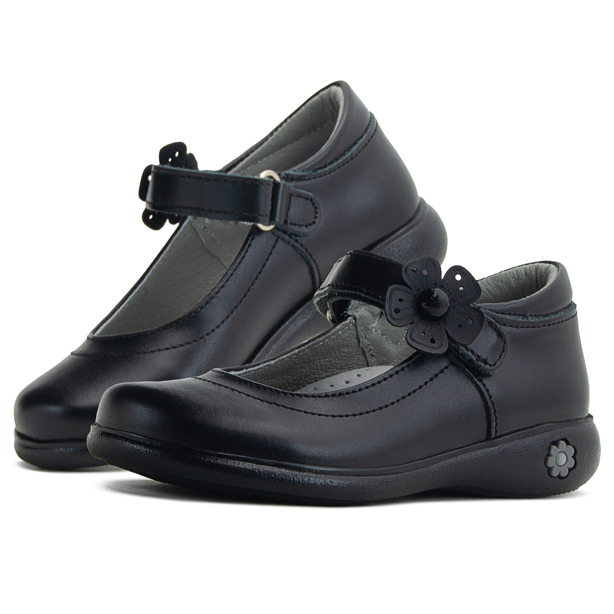 Zapato Escolar Para Niña Piel Soporte Arco Antiderrapante