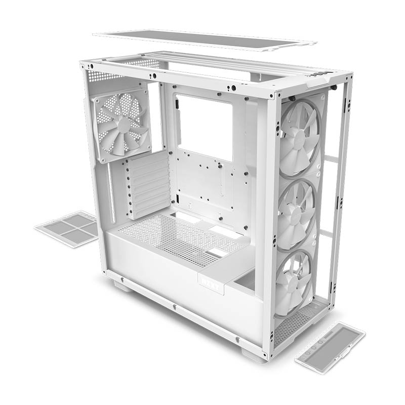 Gabinete NZTX H7 Elite RGB ATX S/Fuente Crital USB 3.2 Tipo-C CM-H71EW-02