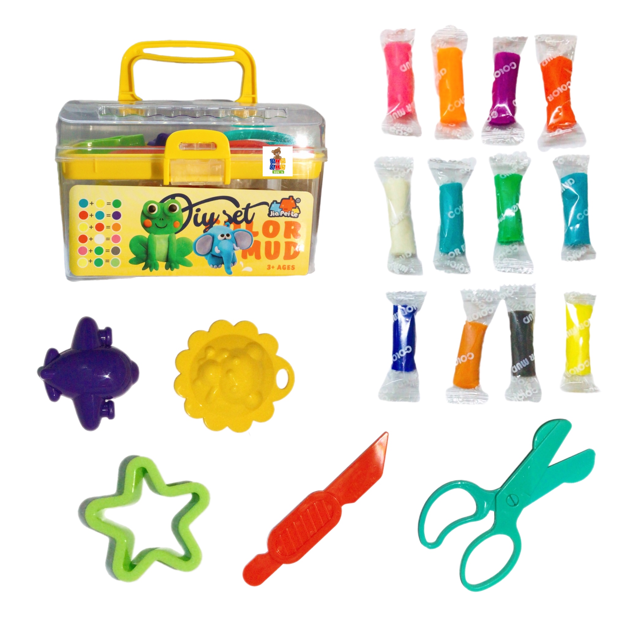 3 Set De Plastilina Multi Color Con Accesorios Didáctico