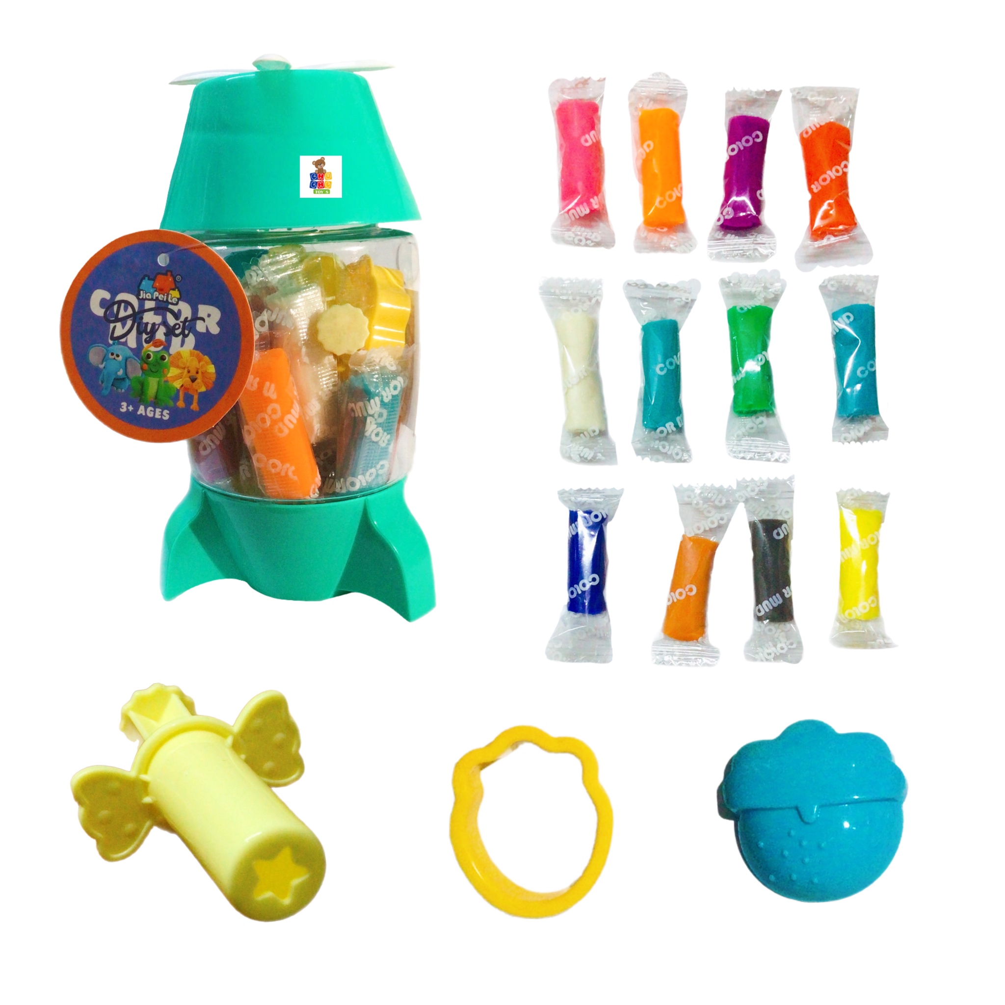 3 Set De Plastilina Multi Color Con Accesorios Didáctico