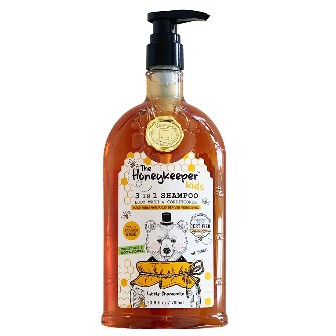 The Honeykeeper Kids Shampoo Manzanilla Y Miel Para Cabello Y Cuerpo Niños - 700 Ml
