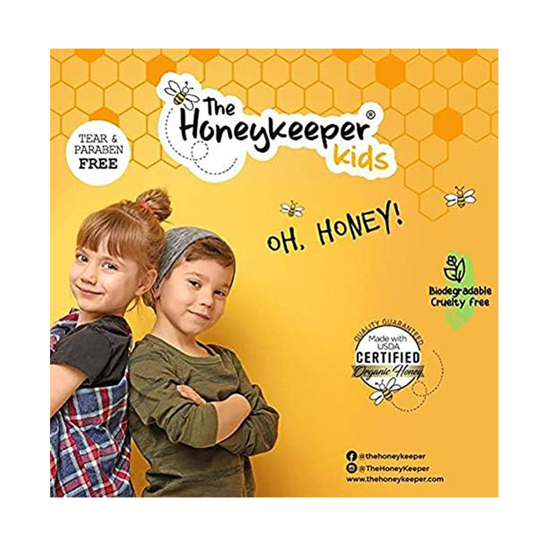 The Honeykeeper Kids Shampoo Manzanilla Y Miel Para Cabello Y Cuerpo Niños 3 piezas