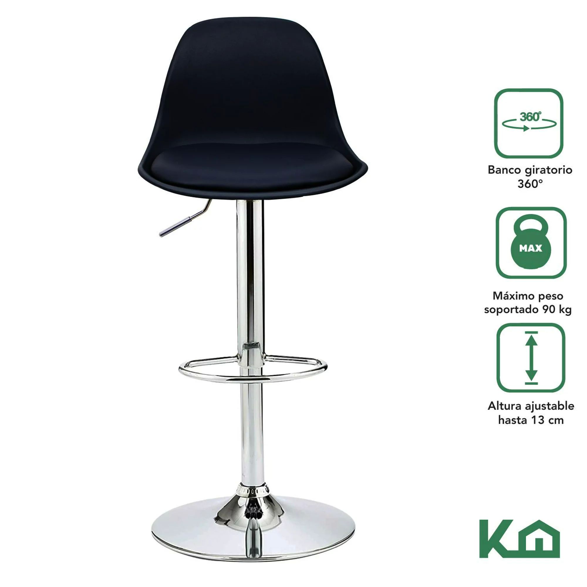 Silla Banco Giratorio Barra