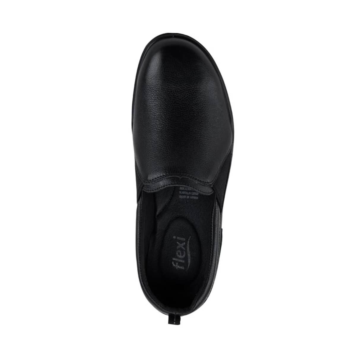 Choclos de piel negros con elástico para mujer, marca Flexi, mod. 833586
