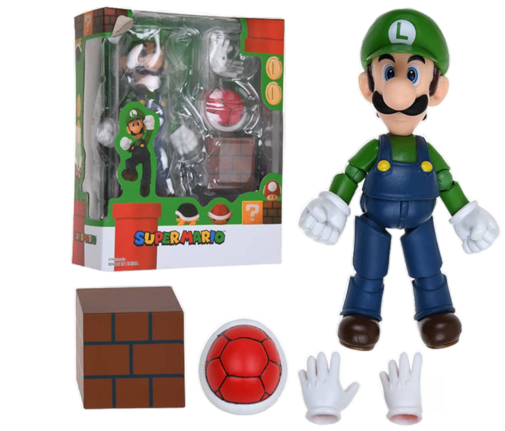 Luigi Bros Bandai Figuarts Figura Juguete Muñeco Juego Mario