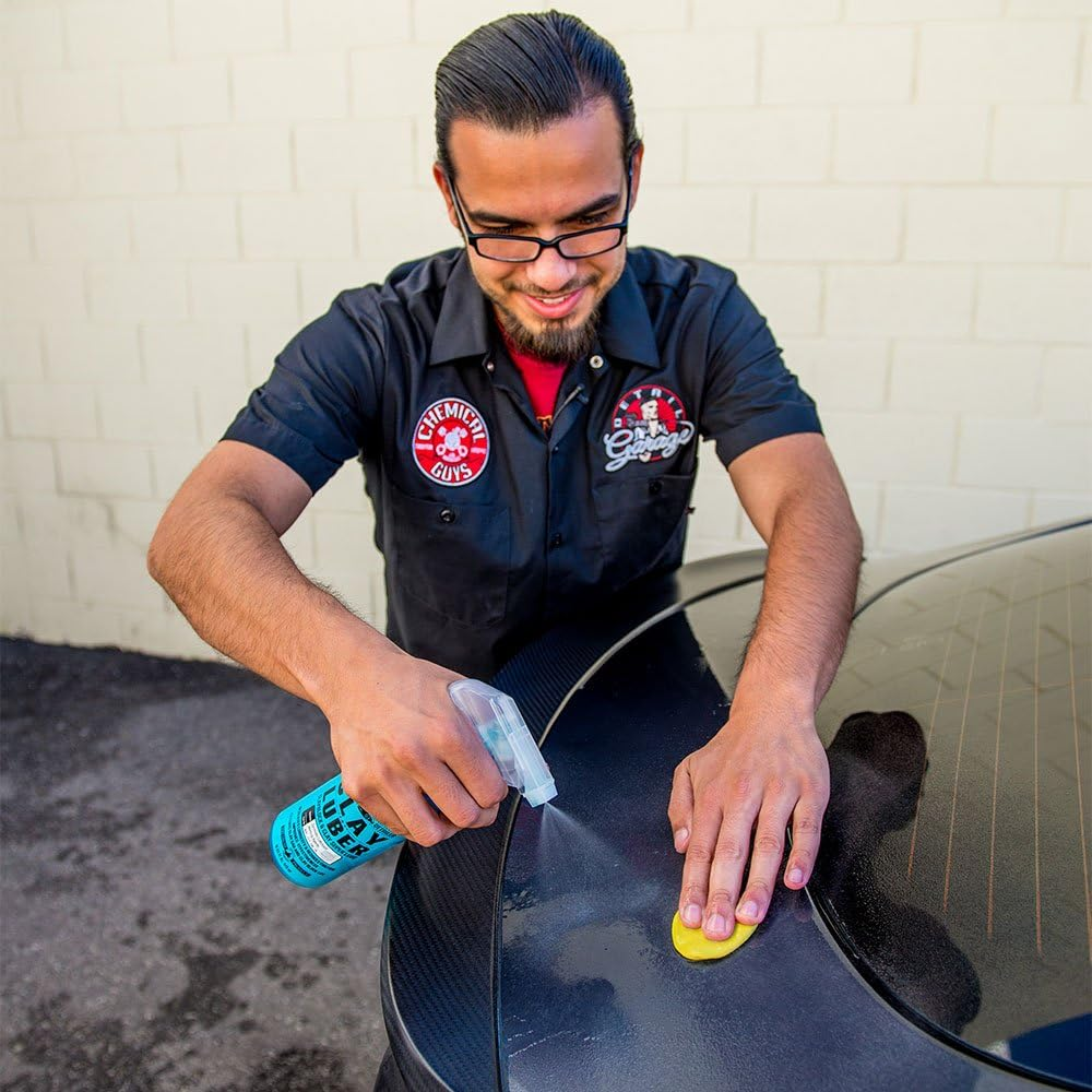 Kit de lubricante sintético Chemical Guys (Barra de Arcilla y lubricante de tamaño Mediano)