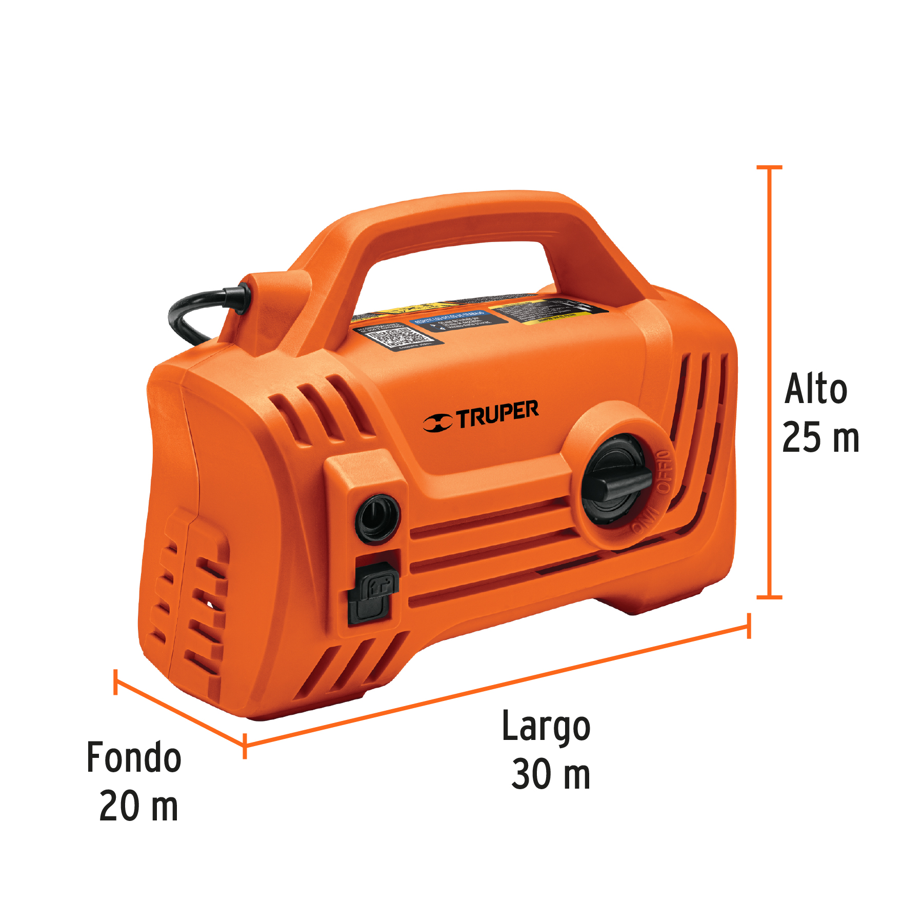 Hidrolavadora eléctrica compacta 1600 PSI, Truper