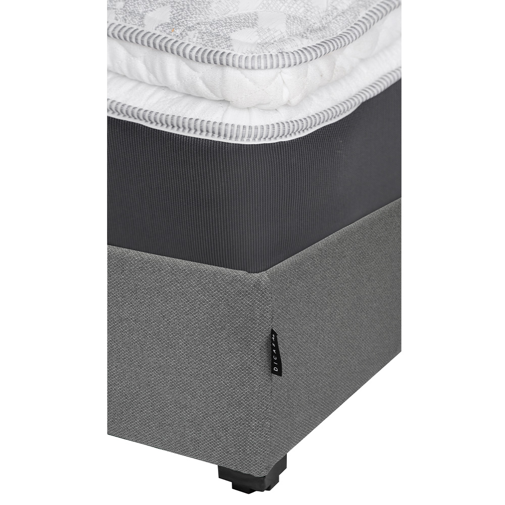 Colchón Matrimonial Spring Air Marte con Base Cama Dicasa Orleans Gris y Edredon Verona