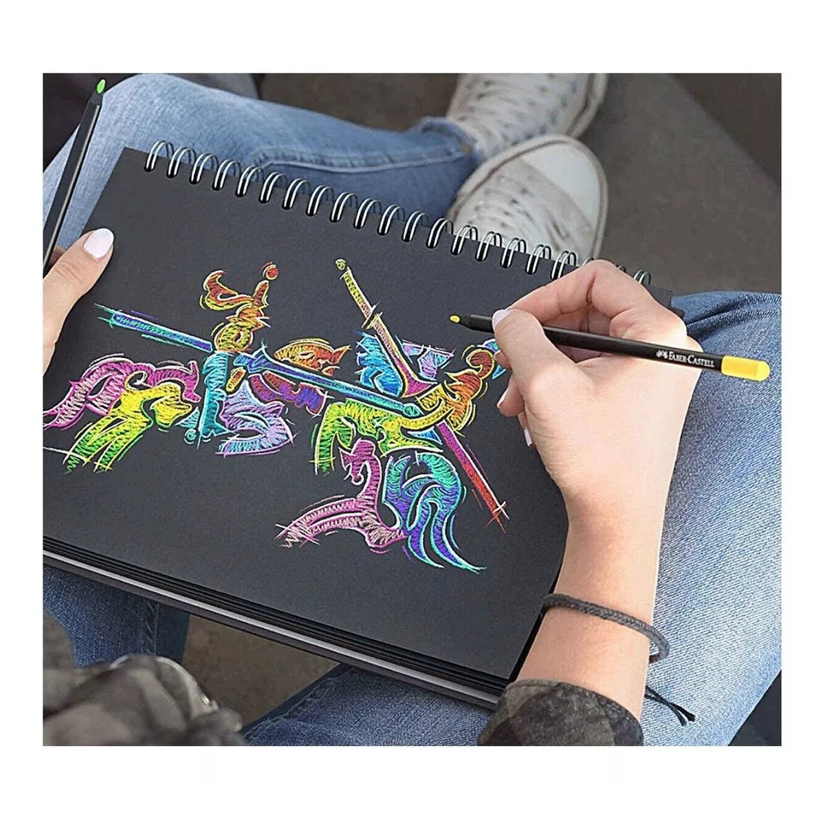 Lápices de Color Faber Castell Super Soft Redondos, Estuche expandible, 100 piezas