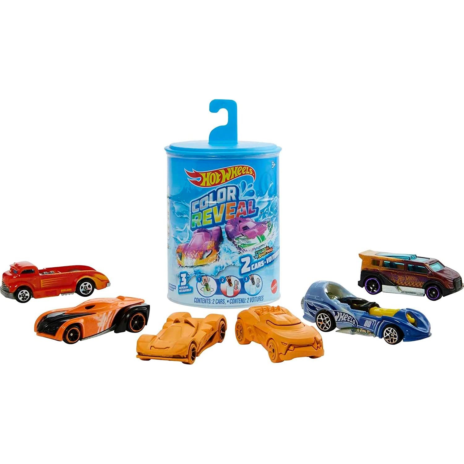 Hot Wheels Color Reveal Vehículos Cambian De Color 2 Pack