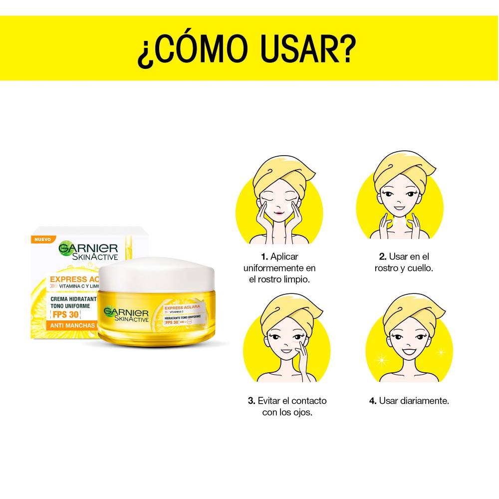 Reductor de Manchas Garnier SkinActive, Express Aclara, Crema y Sérum Facial, Vitamina C, 2 piezas
