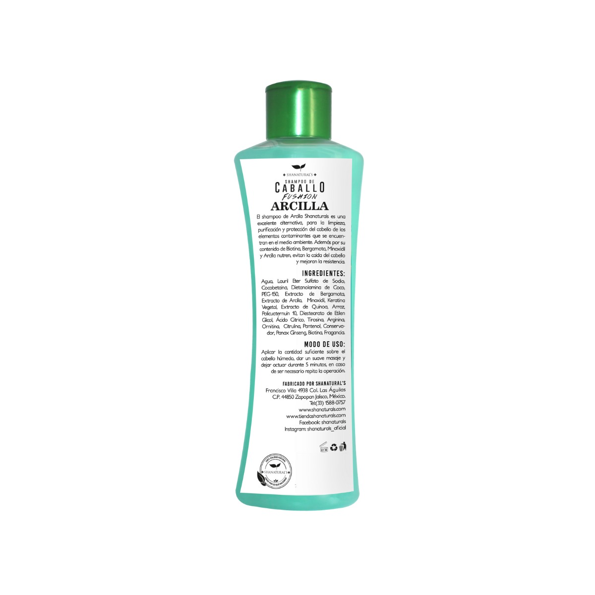 SHAMPOO FUSHION ARCILLA SHANATURALS 500 ML