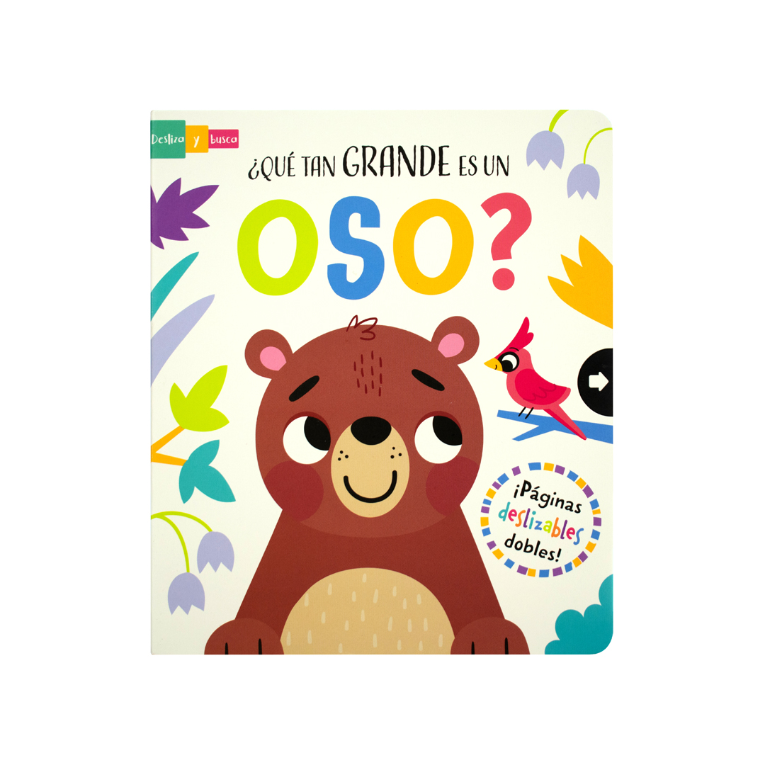 Libro infantil con ventanas deslizables: ¿Qué tan grande es un oso?