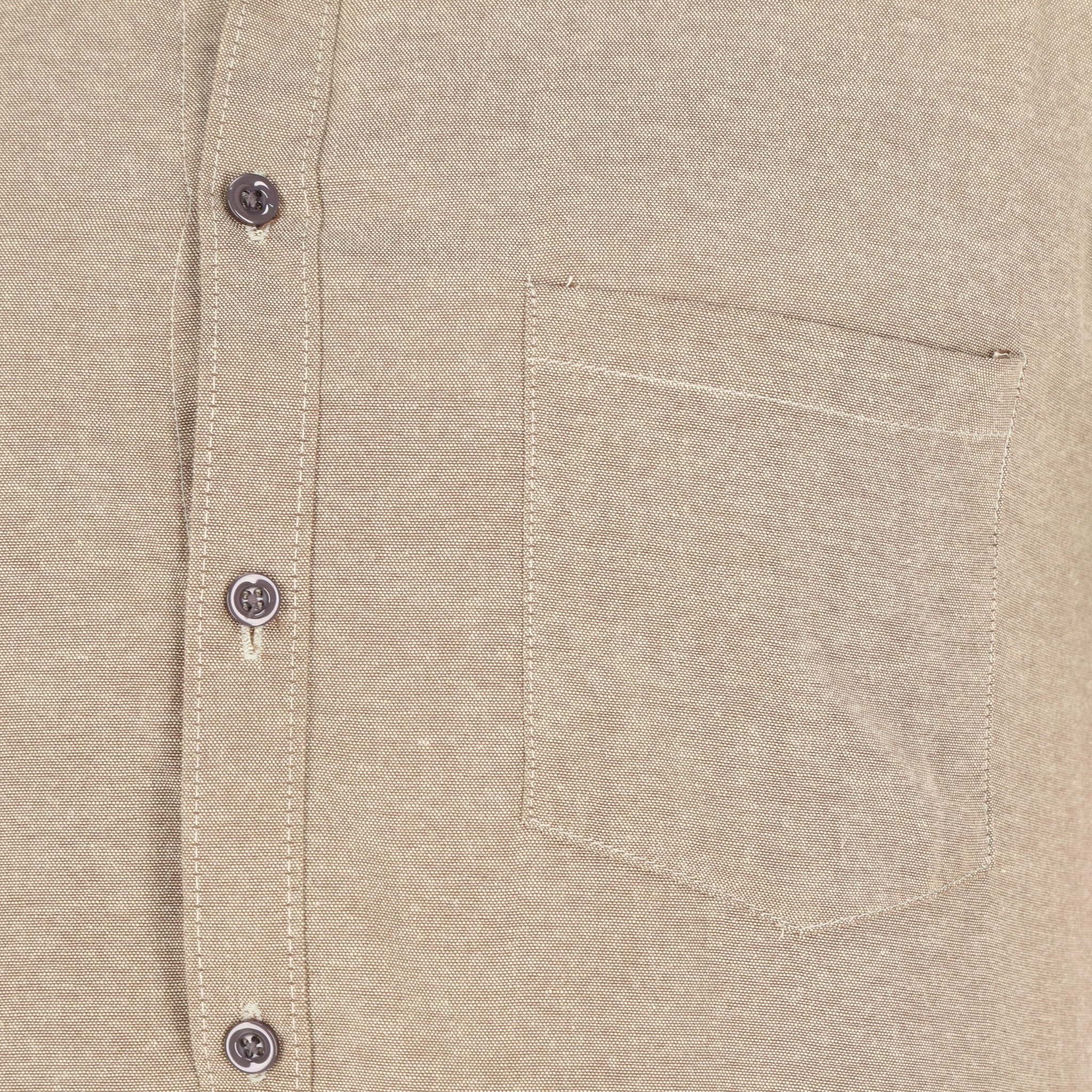 Camisa manga corta para hombre cuello americano color Beige