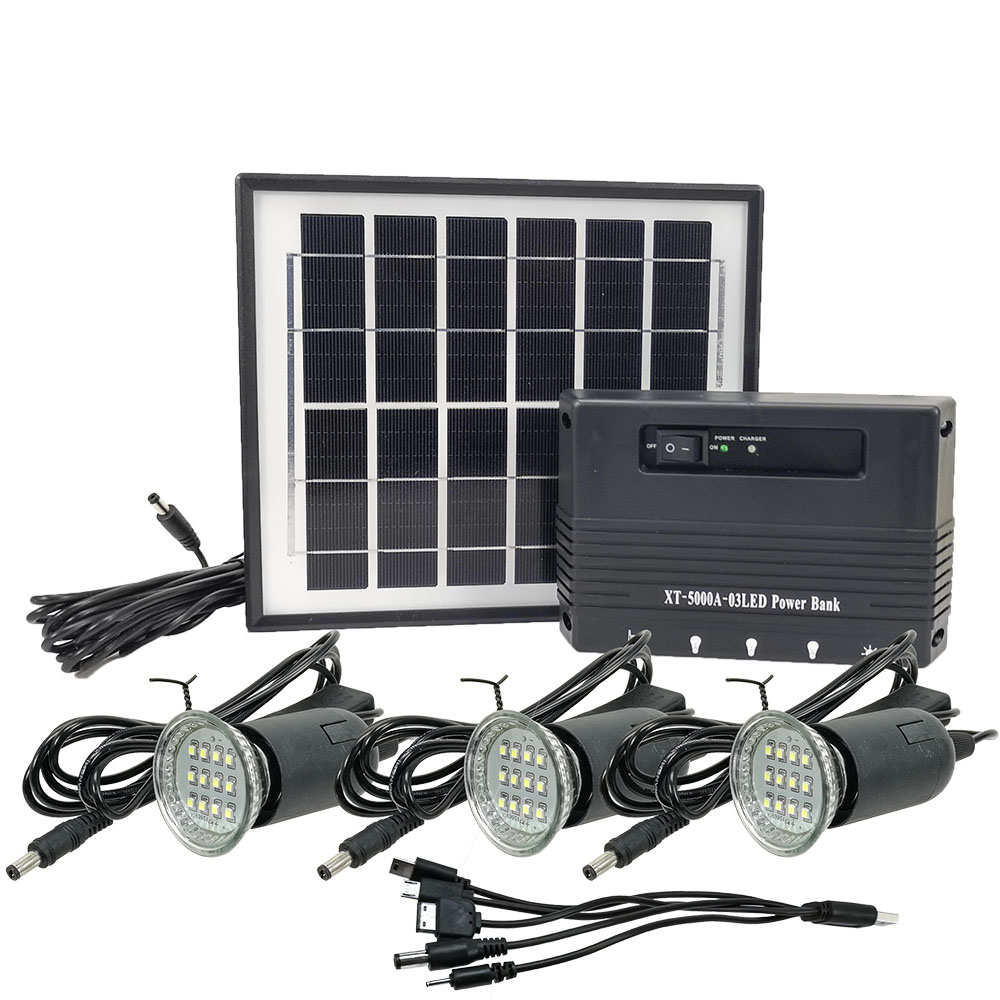 Sistema Solar Portatil para Iluminacion y Carga de Dispositivos es Ideal para Campamentos y Actividades al Aire Libre / Master / MP-KIT5W