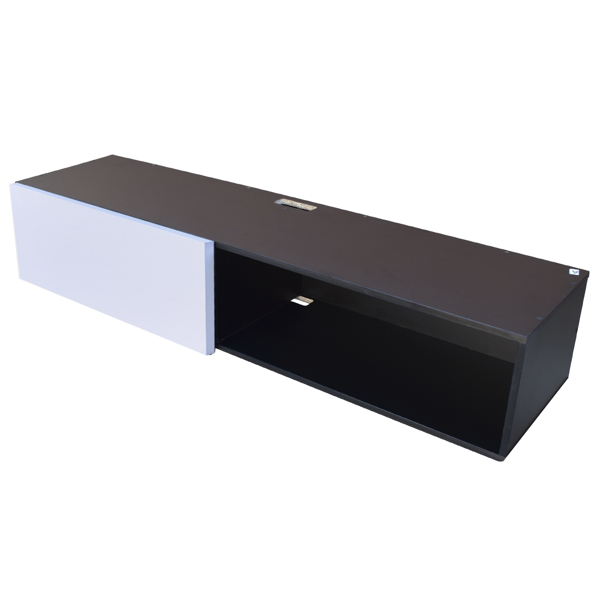 Centro De Entretenimiento para tv Flotante Hogare  color Negro Blanco