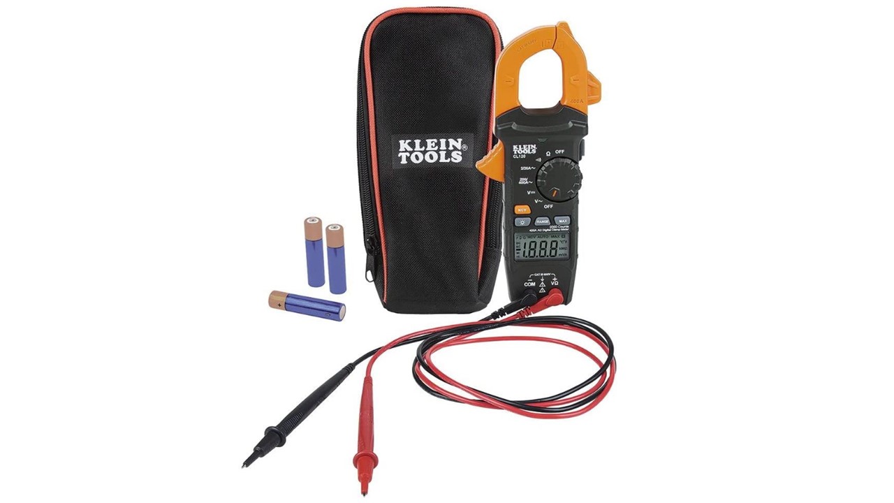 Multímetro digital de gancho de rango automático de 400 A CA.  CL120 Klein Tools