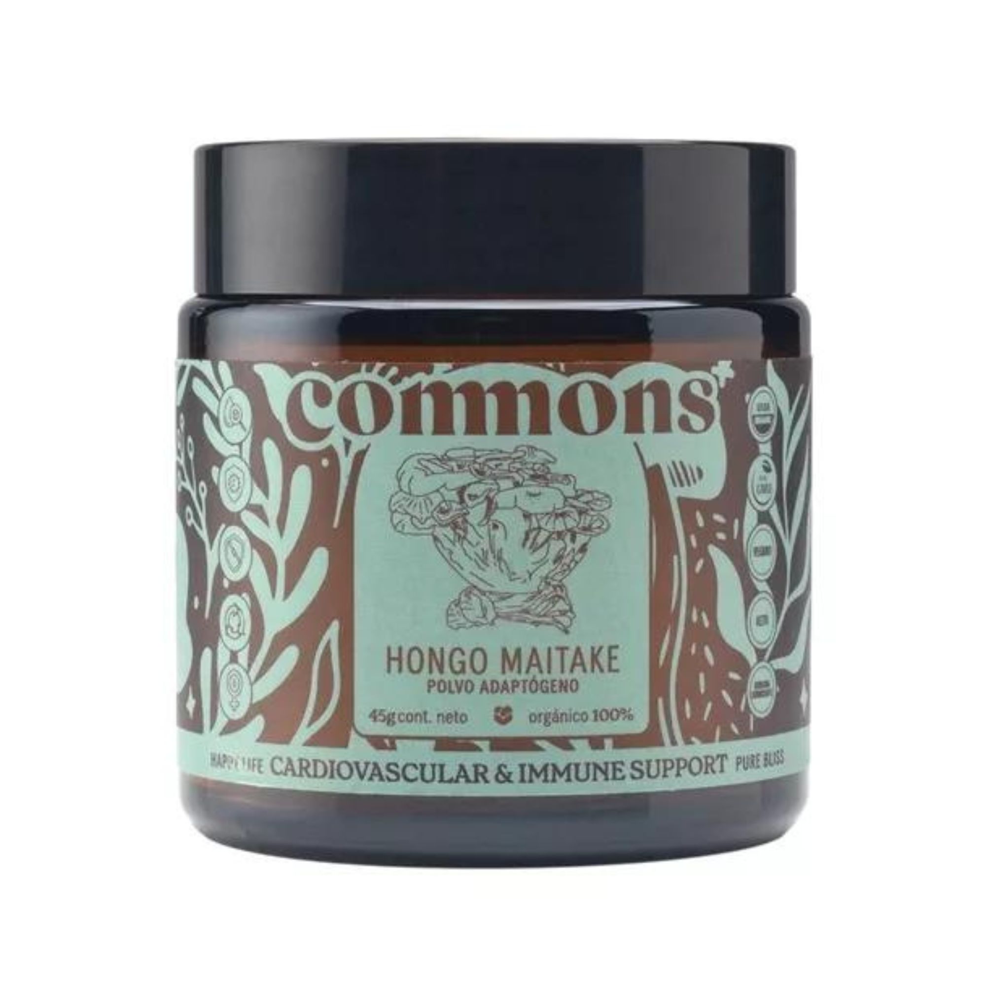 Hongo Adaptógeno Maitake 45g Commons Polvo 100% Orgánico