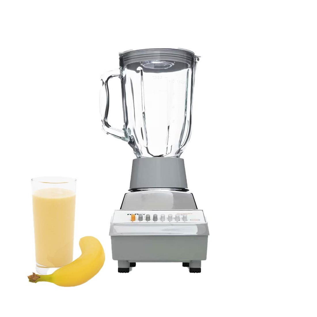 Licuadora Man Vaso Vidrio Color Cromo 7 VEL
