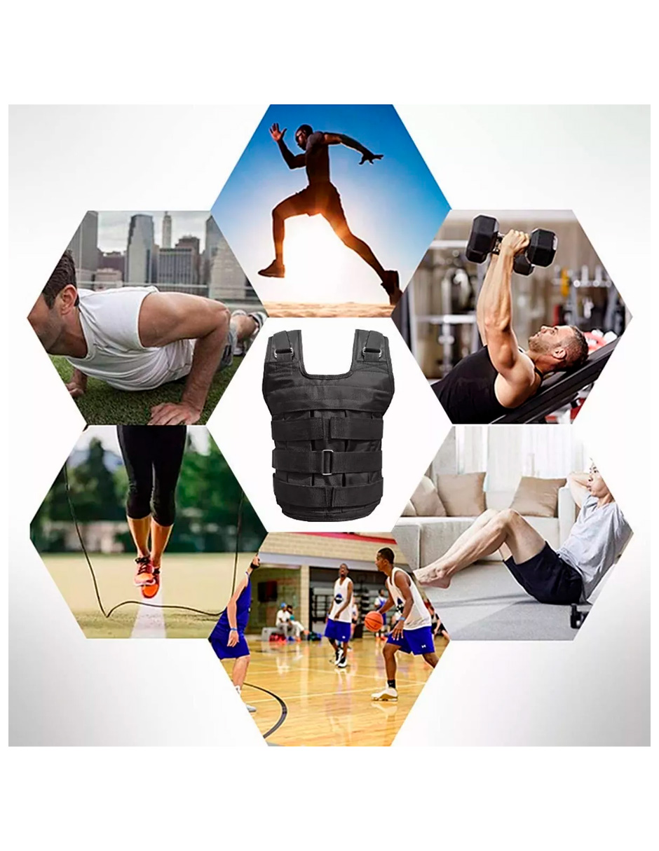 Chaleco Lastrado De Peso Ajustable Petukita Box Ejercicio Fitness 50kg