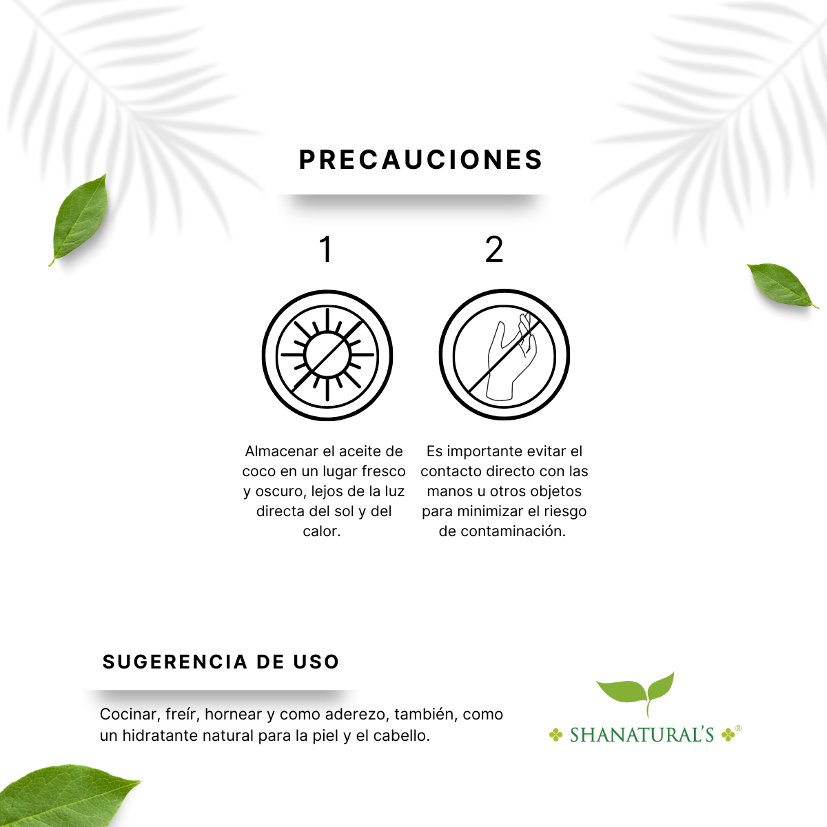 Coco Orgánico Extra Virgen 92 ml Shanatural's