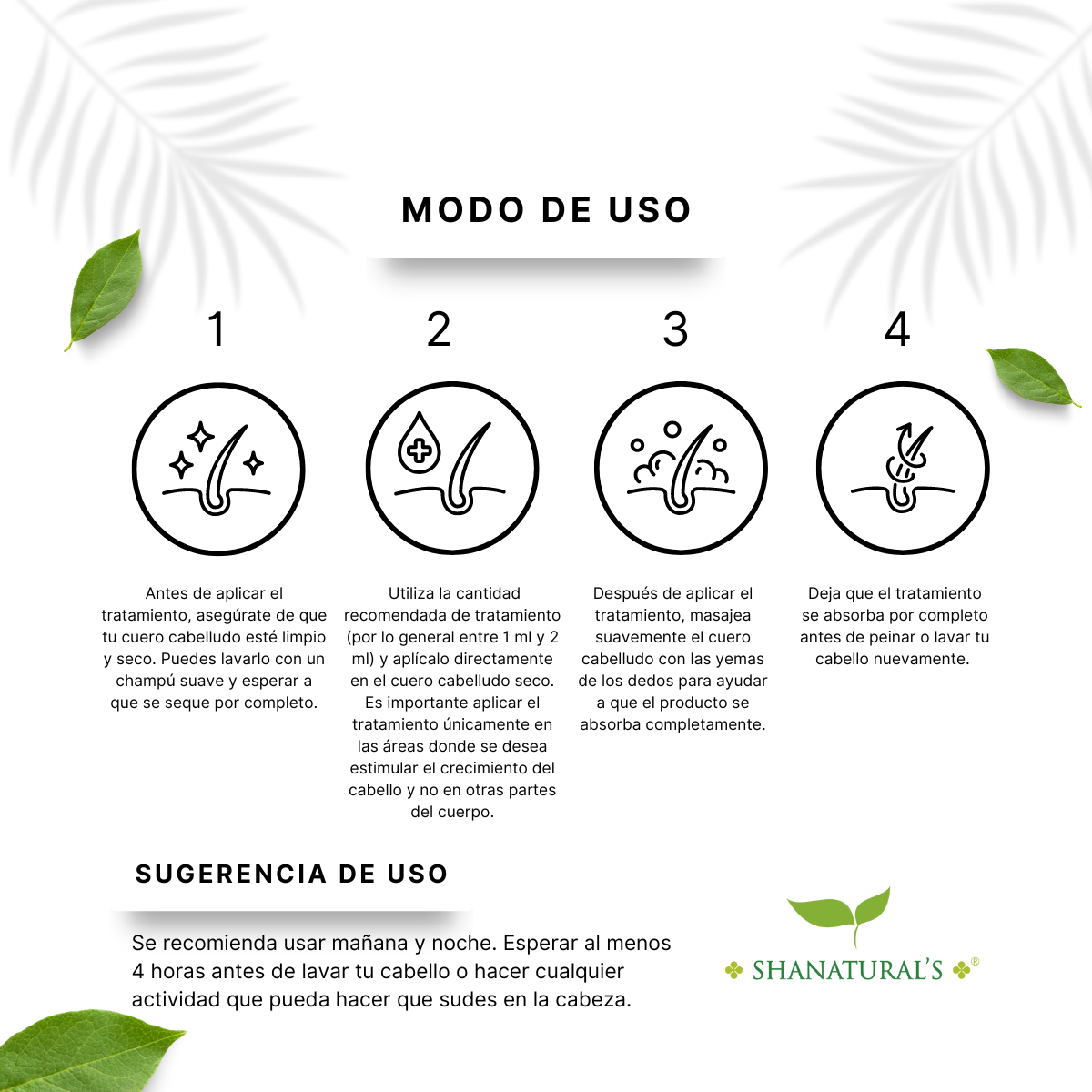 Tónico Capilar Minoxidil 5% 60 ml Shanatural's