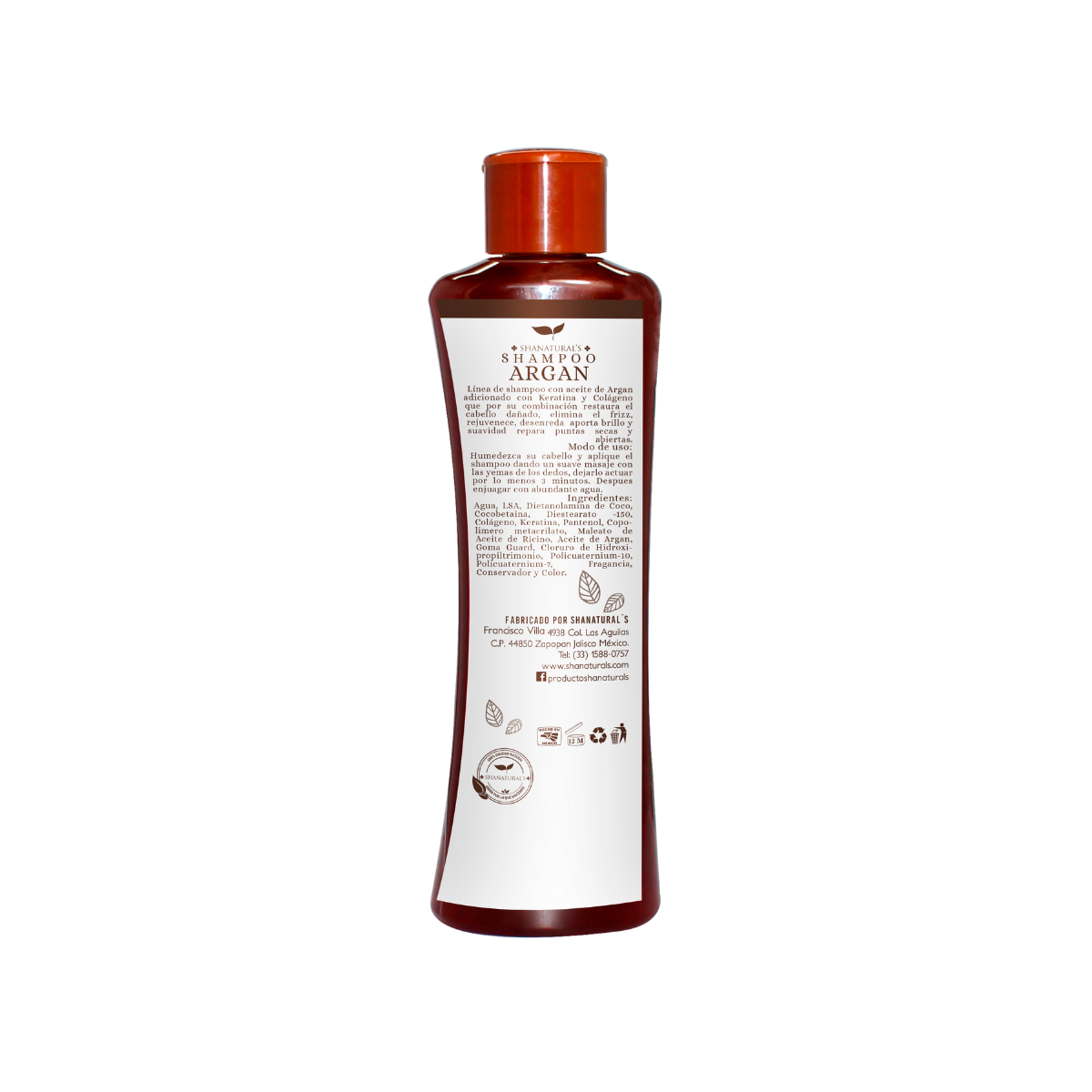 Shampoo Argán 500 ml Shanatural's
