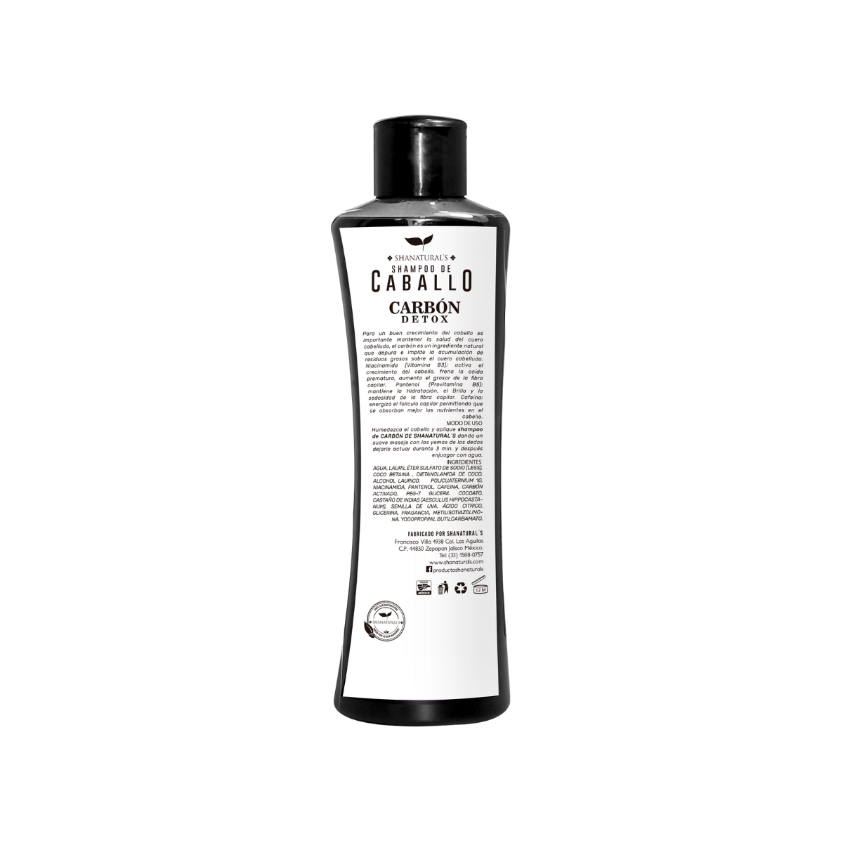 Shampoo Carbón Detox 500 ml Shanatural's