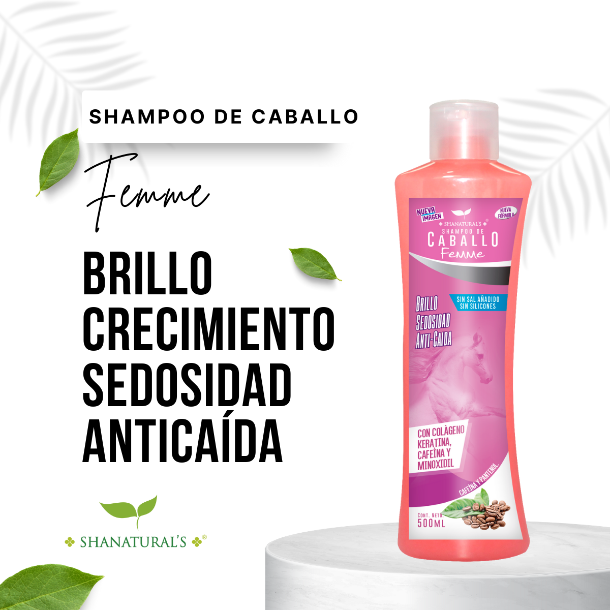 Shampoo Caballo Rosa Femme 500 ml Shanatural's