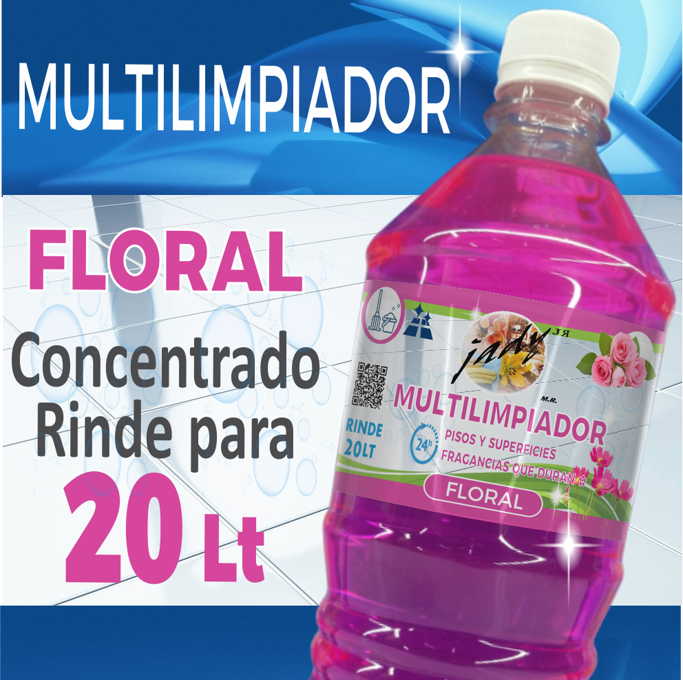 Limpia pisos liquido multiusos Concentrado para 20 litros Floral Plim06