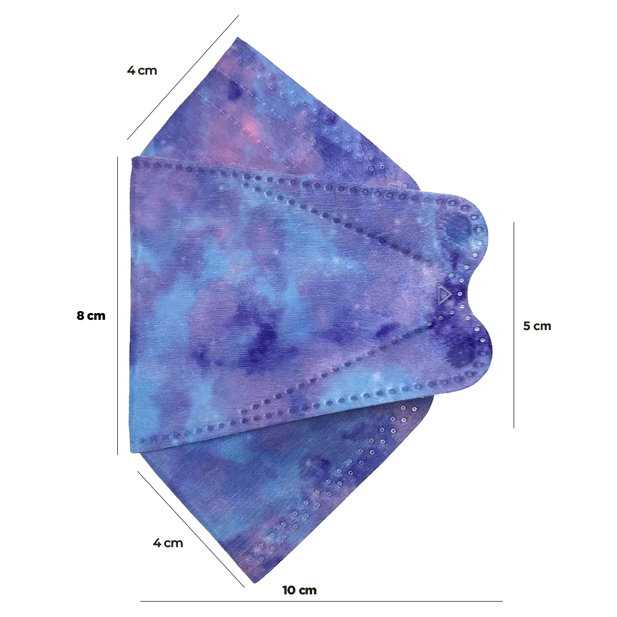 Cubrebocas Kf94 Mascarillas 3d Colores 10pzs Filtración 94% Difuminado Morado