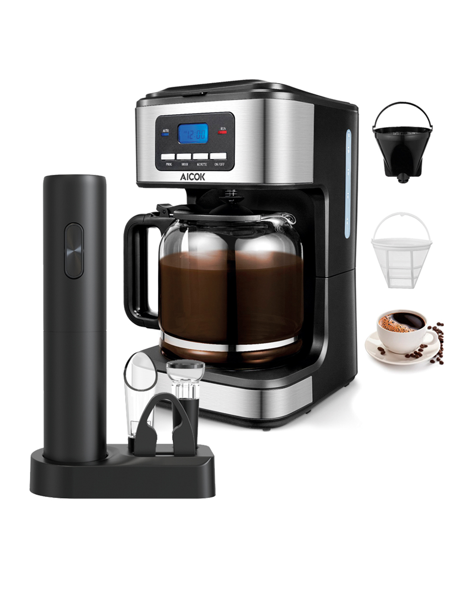 Cafetera 12 Tazas Aicok Gratis Destapador Electrico De Botellas De Vino